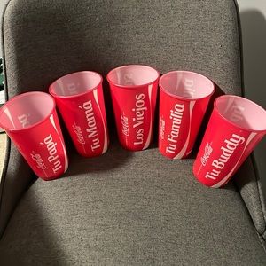 NWOT!! Bundle of 5 Collectible Coca Cola Plastic Cup